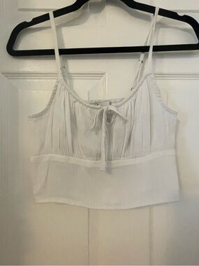 Hollister White Milk Maid Corset Crop Tank Top